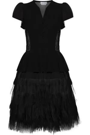 Alexander McQueen Dames, Jurken, Zwart, Maat: XS Zijde
