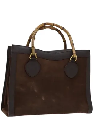 Gucci Dames, Pre-owned, Bruin, Maat: ONE Size Suède