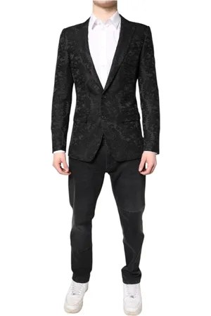 Dolce & Gabbana Heren, Pakken, Zwart, Maat: S Leer