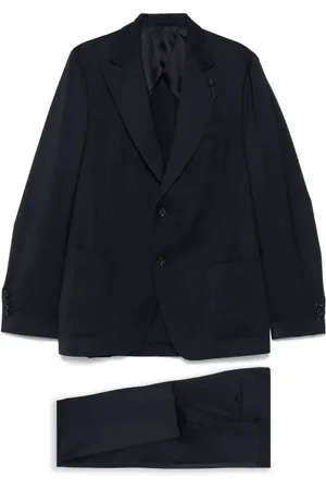 LARDINI Heren, Pakken, Zwart, Maat: 2XL Wol