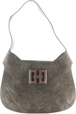 Salvatore Ferragamo Dames, Pre-owned, Bruin, Maat: ONE Size Leer