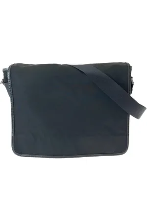 Prada Heren, Pre-owned, Zwart, Maat: ONE Size Tweed