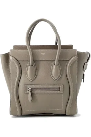 Céline Dames, Pre-owned, Grijs, Maat: ONE Size Leer