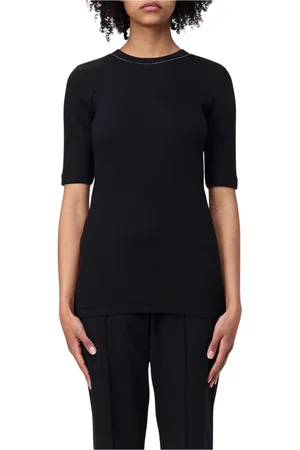 Brunello Cucinelli Dames, Tops, Zwart, Maat: S Katoen