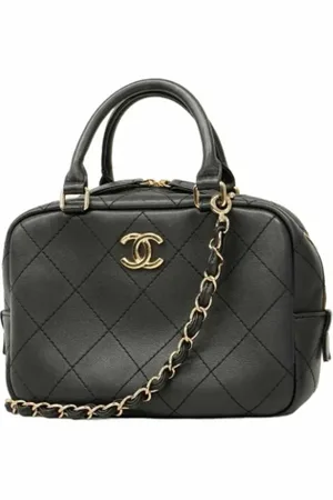 CHANEL Dames, Pre-owned, Zwart, Maat: ONE Size Leer