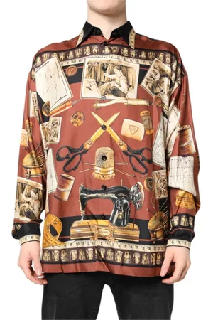Dolce & Gabbana Heren, Overhemden, Veelkleurig, Maat: XS Zijde