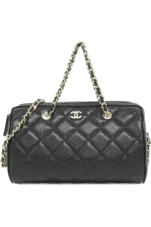 CHANEL Dames, Pre-owned, Zwart, Maat: ONE Size Leer