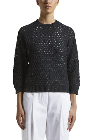 PESERICO SIGN Dames, Truien, Blauw, Maat: 3XS Katoen