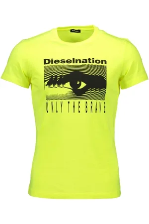 Diesel Heren, Tops, Geel, Maat: 2XL Katoen