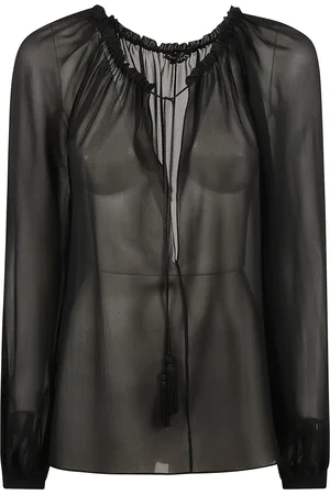 Tom Ford Dames, Blouses & Shirts, Zwart, Maat: XS Zijde