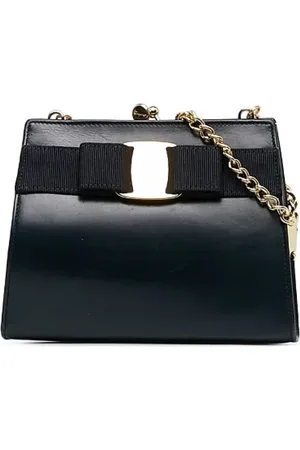 Salvatore Ferragamo Dames, Pre-owned, Blauw, Maat: ONE Size Leer