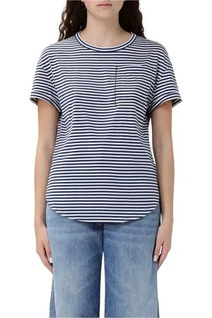 Brunello Cucinelli Dames, Tops, Blauw, Maat: 2XL Katoen
