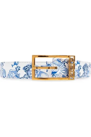 VERSACE Heren, Accessoires, Blauw, Maat: 85 CM Leer