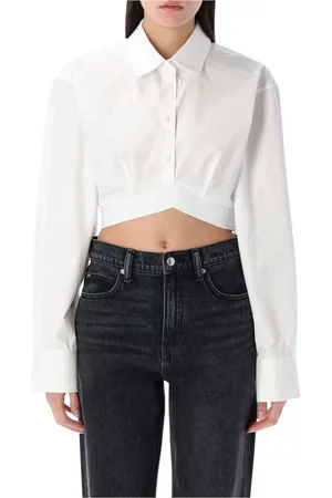 Alexander Wang Dames, Blouses & Shirts, Wit, Maat: M Katoen