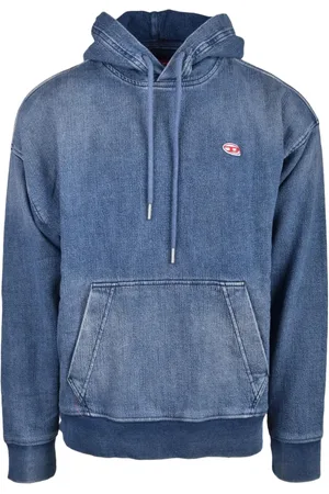 Diesel Heren, Sweatshirts & Hoodies, Blauw, Maat: L Katoen