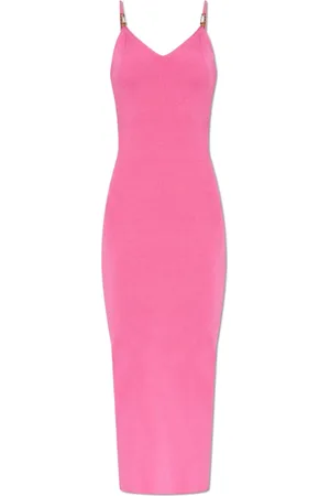 VERSACE Dames, Jurken, Roze, Maat: XS Leer