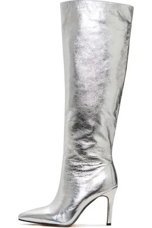 CESARE GASPARI Dames, Schoenen, Grijs, Maat: 36 EU Leer