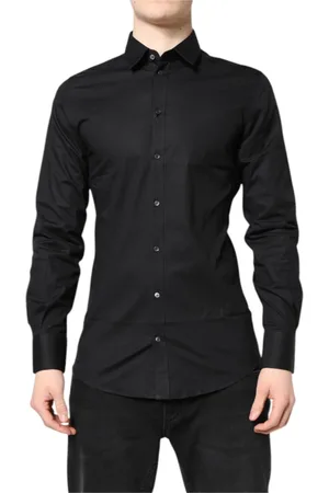 Dolce & Gabbana Heren, Overhemden, Zwart, Maat: S Katoen