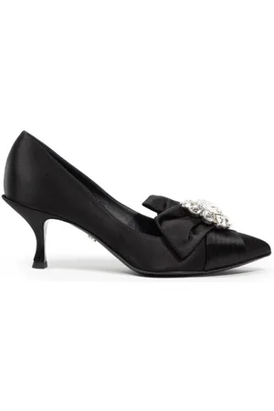 Dolce & Gabbana Dames, Schoenen, Zwart, Maat: 38 1/2 EU Satijn