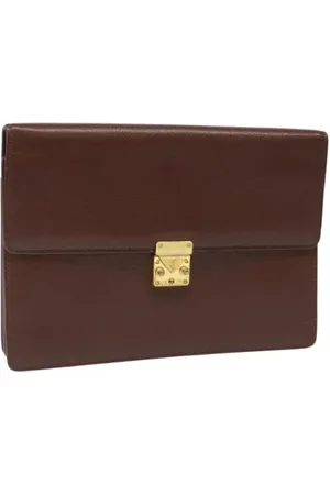 Saint Laurent Dames, Pre-owned, Bruin, Maat: ONE Size Leer