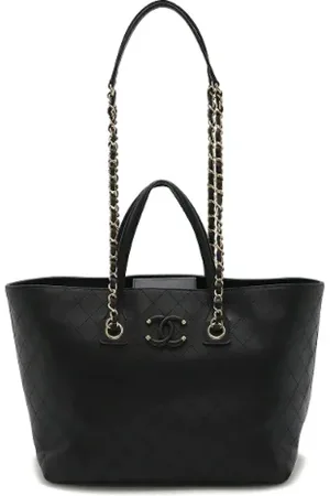 CHANEL Dames, Pre-owned, Zwart, Maat: ONE Size Leer