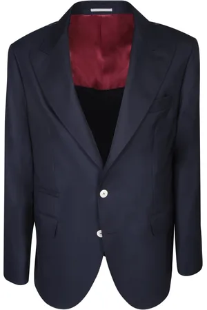 Brunello Cucinelli Heren, Jassen, Blauw, Maat: M Wol