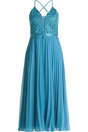 Vera Mont Dames, Jurken, Blauw, Maat: XS Leer