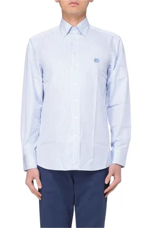 Etro Heren, Overhemden, Blauw, Maat: M Katoen