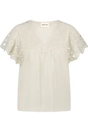 Fabienne Chapot Dames, Blouses & Shirts, Wit, Maat: 2XL Katoen