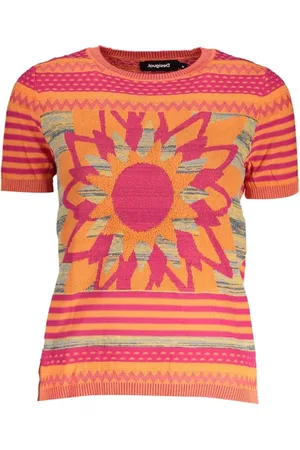 Desigual Dames, Truien, Oranje, Maat: L Katoen