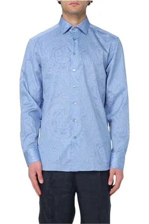 Etro Heren, Overhemden, Blauw, Maat: XL Katoen