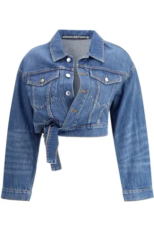 Alexander Wang Dames, Jassen, Blauw, Maat: S Katoen
