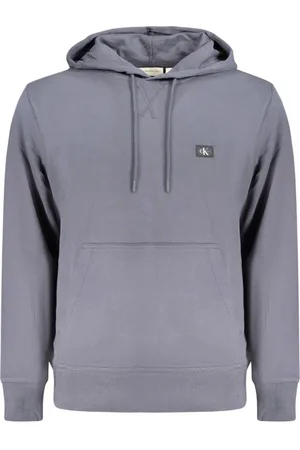Calvin Klein Heren, Sweatshirts & Hoodies, Blauw, Maat: L Katoen