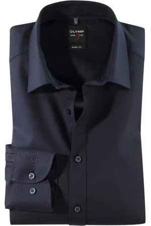Olymp Heren, Overhemden, Blauw, Maat: 4XL