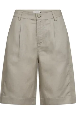 Dames, Korte broeken, Grijs, Maat: XL Linnen