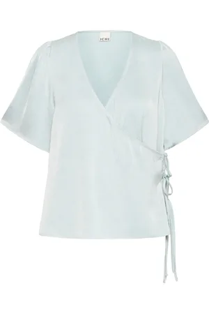 Ichi Dames, Blouses & Shirts, Blauw, Maat: S