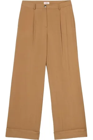 Oltre Dames, Broeken, Bruin, Maat: 3XL Viscose