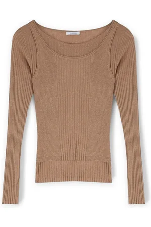 Motivi Dames, Truien, Bruin, Maat: L Viscose