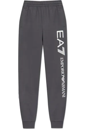 EA7 Heren, Broeken, Grijs, Maat: XL