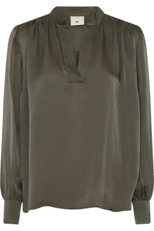 Heartmade Dames, Blouses & Shirts, Groen, Maat: S Viscose