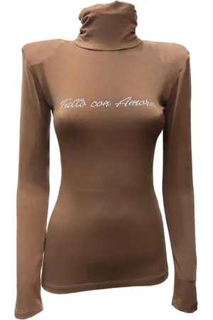 Giulia N Couture Dames, Truien, Bruin, Maat: 2XS