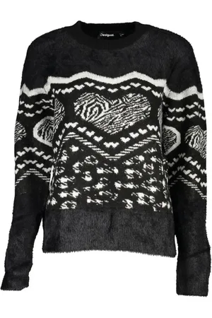 Desigual Dames, Truien, Zwart, Maat: XL Acryl