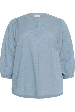Kaffe Dames, Blouses & Shirts, Blauw, Maat: 2XL