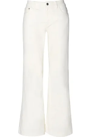 Hest Hést, Dames, Broeken, Wit, Maat: 2XL Corduroy