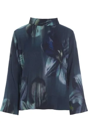 Dames, Blouses & Shirts, Blauw, Maat: S Viscose