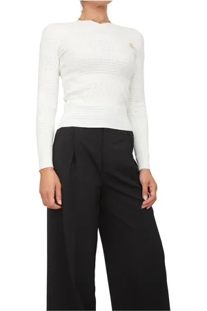 Twin-Set Dames, Truien, Wit, Maat: XS Viscose