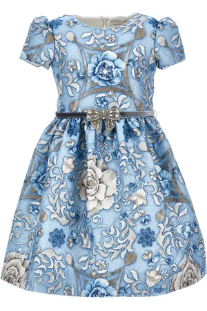 MONNALISA Lurex brocade dress