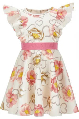 MONNALISA Floral neoprene dress