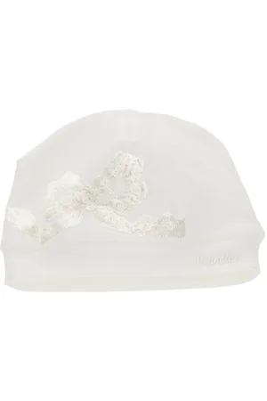 MONNALISA Cotton hat with lace bow