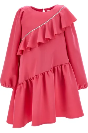 MONNALISA Asymmetric dress with rhinestones